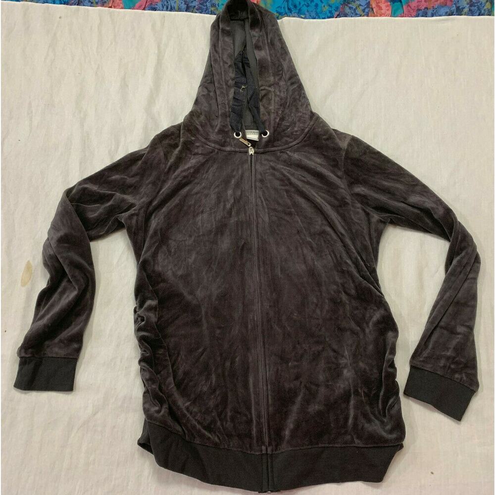 🫐 MOTHERHOOD MATERNITY WOMENS VELOUR HOODIE SIZE M. 🫐
